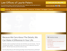 Tablet Screenshot of lauriepeterslaw.com